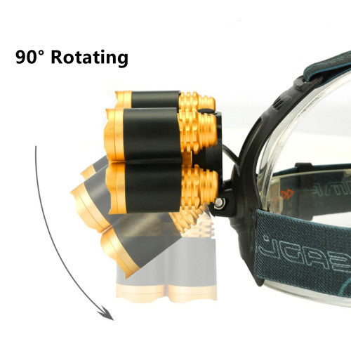 Load image into Gallery viewer, Super Bright 5 LED Zoomable Headlight Waterproof Headlamps for Camping
