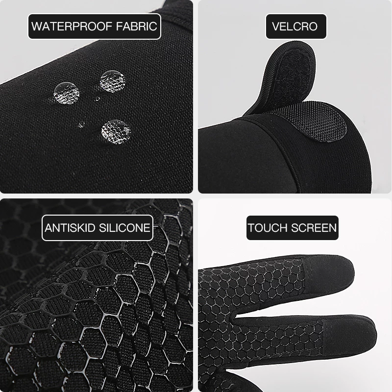 [Limited Time Offer !!!] Thermal Gloves Winter Cycling Gloves With Wrist Support Touch Screen