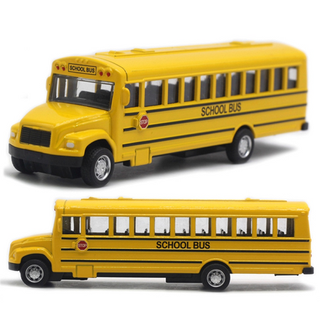[Limited Time Offer !!!] Alloy Inertial School Bus Model Car Model For Gifts Kids Boy Toys
