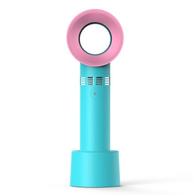Load image into Gallery viewer, Rechargeable USB Bladeless Fan Portable Handheld Cooling Desk Mini Fan
