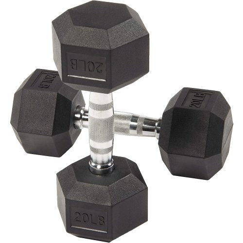 Load image into Gallery viewer, [Limited Time Offer !!!] BalanceFrom Rubber Encased Hex Dumbbell Single DB20S
