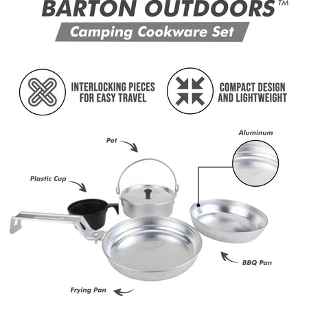 [Limited Time Offer !!!] Camping Cookware Set, Aluminum