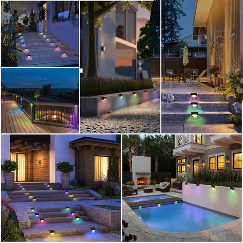 Load image into Gallery viewer, Solar Deck Lights LED Waterproof Outdoor Solar Powered LED Step Light
