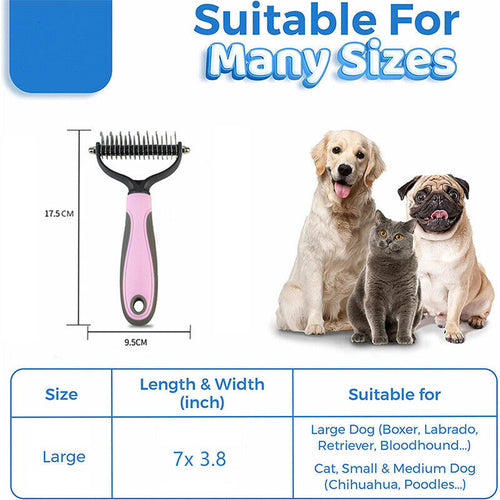 Load image into Gallery viewer, Grooming Brush For Pet Dog Cat Deshedding Tool Rake Comb Fur Remover
