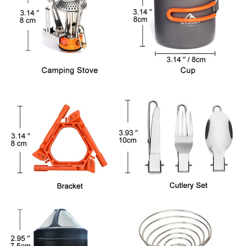 Load image into Gallery viewer, Camping Cookware Set Outdoor Tableware Equipment Supplies Burner Stove
