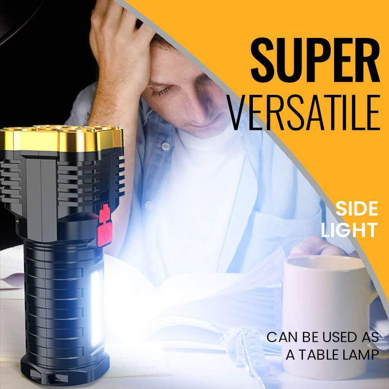 [Limited Time Offer !!!] Ultra Bright Waterproof Outdoor LED Flashlight with Side Lamp