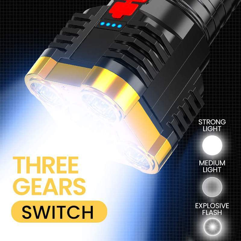 [Limited Time Offer !!!] Ultra Bright Waterproof Outdoor LED Flashlight with Side Lamp