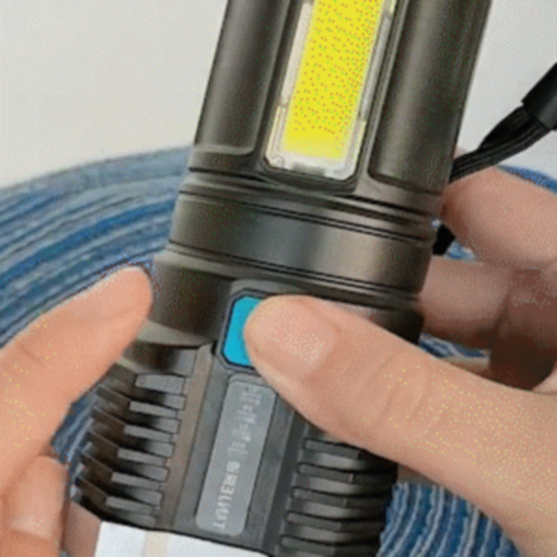 [Limited Time Offer !!!] Ultra Bright Waterproof Outdoor LED Flashlight with Side Lamp