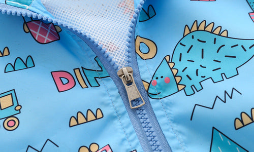 Load image into Gallery viewer, Baby Boy Cartoon Pattern Zipper Front Design Mesh Cloth Jacket Coat
