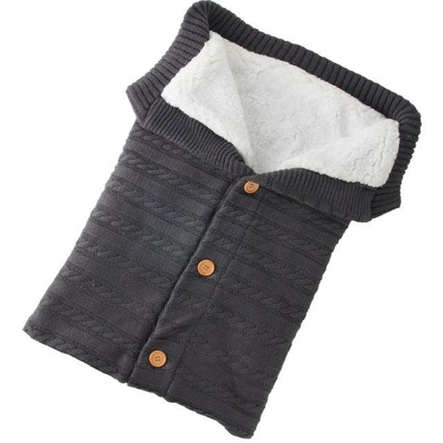 Load image into Gallery viewer, Newborn Baby Winter Warm Sleeping Bags Infant Button Knit Swaddle Wrap
