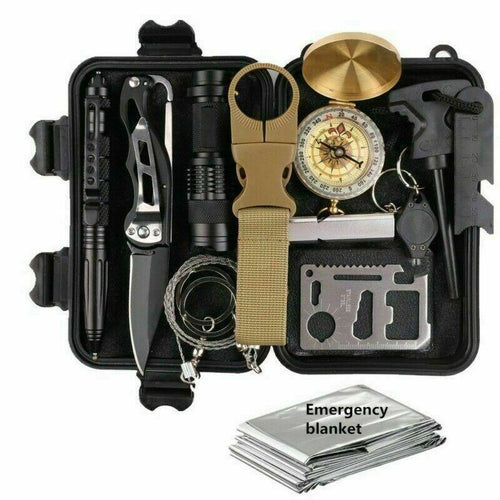 Load image into Gallery viewer, [Limited Time Offer !!!] 14 in 1 Outdoor Emergency Survival And Safety Gear Kit Camping
