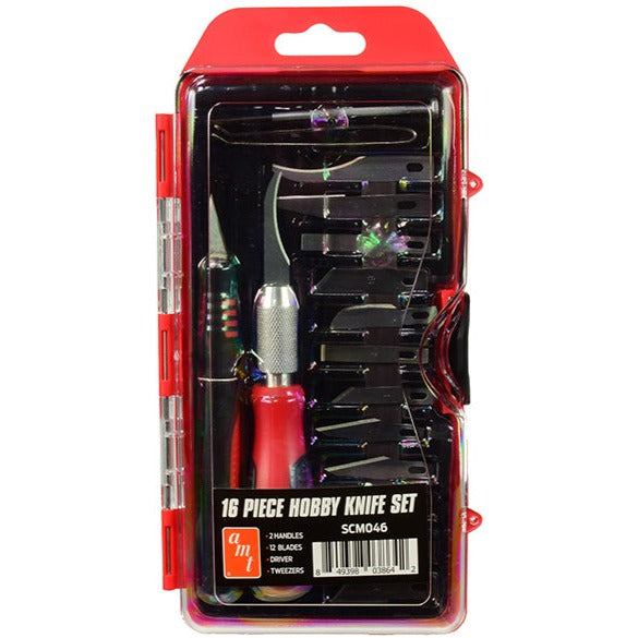 [Limited Time Offer !!!] 16 Piece Hobby Knife Set (Skill 3) for Model Kits by AMT