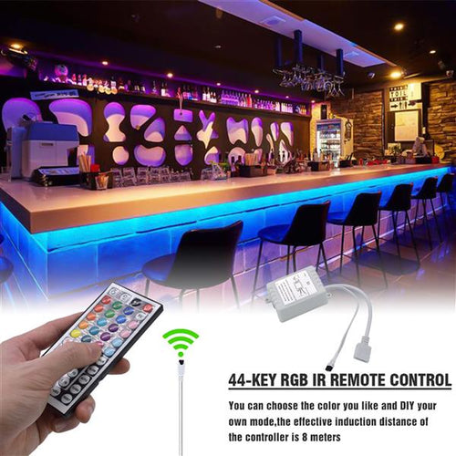 Load image into Gallery viewer, [Limited Time Offer !!!] 150-LED 24W RGB IR44 Light Strip Set with IR Remote Controller
