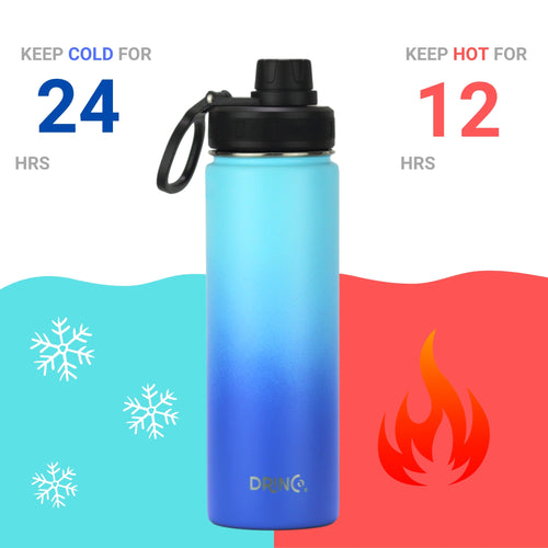 Load image into Gallery viewer, [Limited Time Offer !!!] DRINCO® 22oz Stainless Steel Sport Water Bottle - Morning Sky Blue
