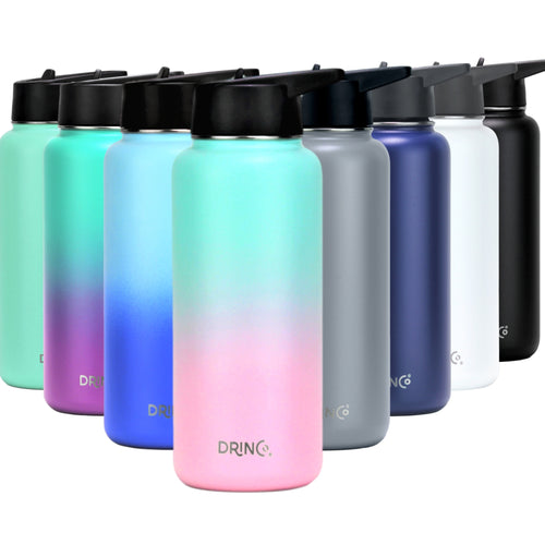 Load image into Gallery viewer, [Limited Time Offer !!!] DRINCO® 32oz Stainless Steel Water Bottle (3 lids) - Macaron
