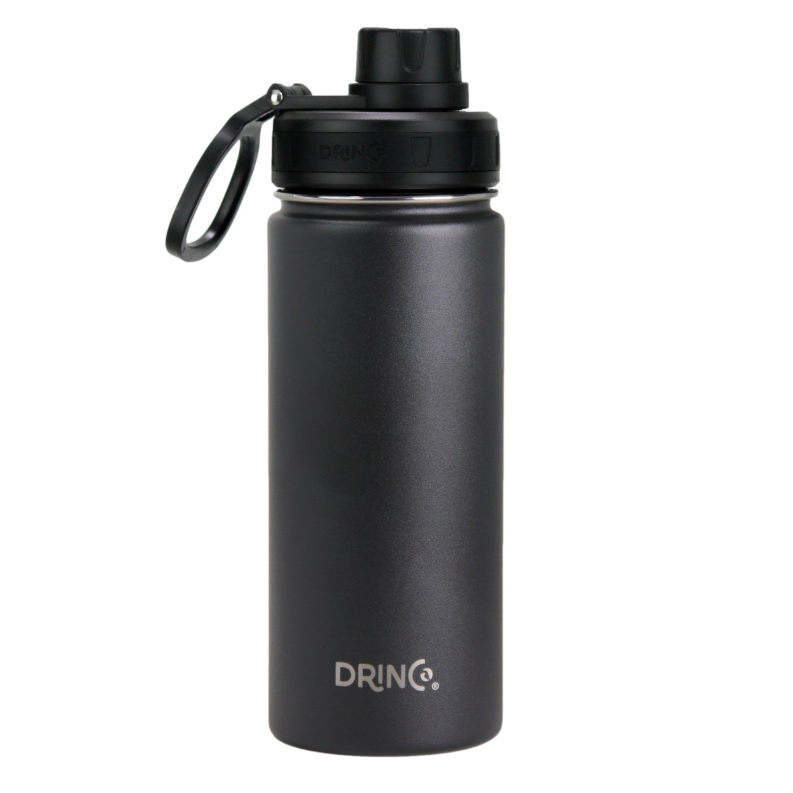 [Limited Time Offer !!!] DRINCO® 18oz Stainless Steel Sport Water Bottle - Black