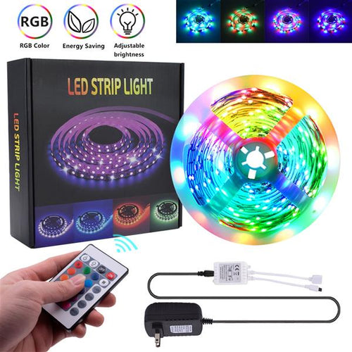 Load image into Gallery viewer, [Limited Time Offer !!!] 150-LED 24W RGB IR44 Light Strip Set with IR Remote Controller
