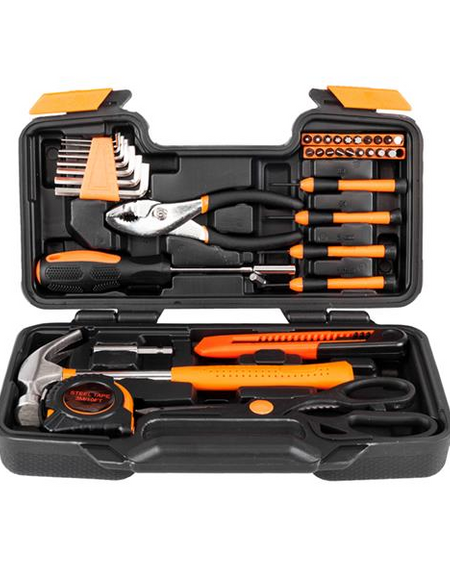 [Limited Time Offer !!!] 39PCS Hand Tool Set Home Measuring Tape Pliers Tool Kit