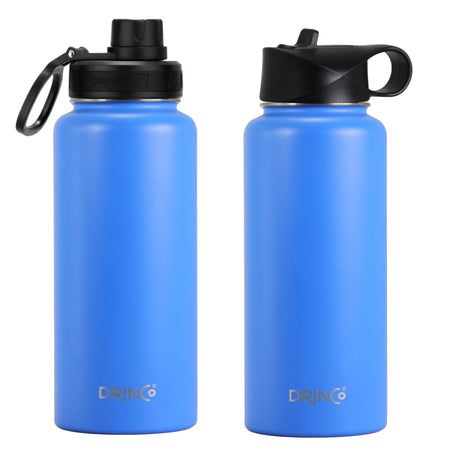 [Limited Time Offer !!!] DRINCO® 32oz Stainless Steel Water Bottle (3 lids) - Royal Blue