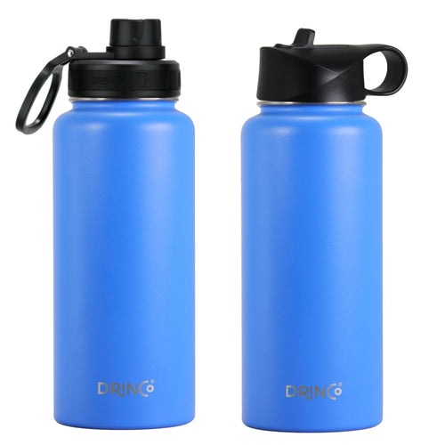 Load image into Gallery viewer, [Limited Time Offer !!!] DRINCO® 32oz Stainless Steel Water Bottle (3 lids) - Royal Blue
