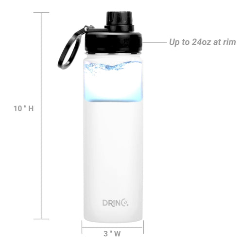 Load image into Gallery viewer, [Limited Time Offer !!!] DRINCO® 22oz Stainless Steel Sport Water Bottle - Artic White
