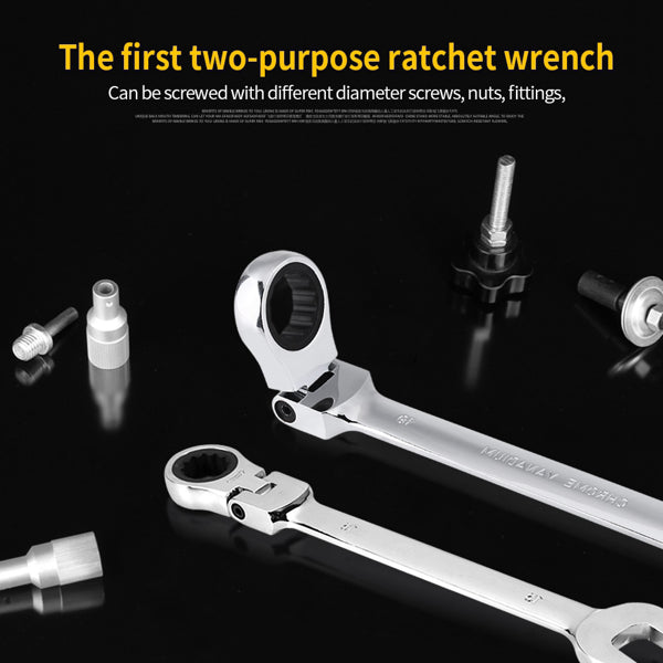 [Limited Time Offer !!!] Pro Spanner Wrench Ratchet Polished Set Kit Metric 8 -19mm Car Tools