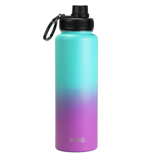 Load image into Gallery viewer, [Limited Time Offer !!!] DRINCO® 40oz Stainless Steel Sport Water Bottle - Ombre Fuschia Teal
