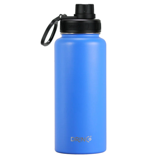 Load image into Gallery viewer, [Limited Time Offer !!!] DRINCO® 32oz Stainless Steel Water Bottle (3 lids) - Royal Blue
